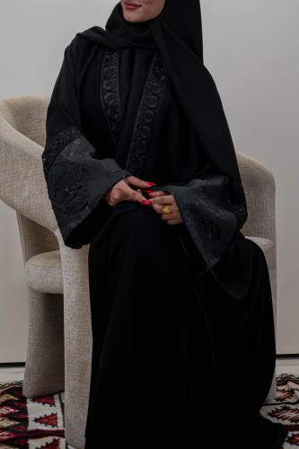 عباية كريب سرميك