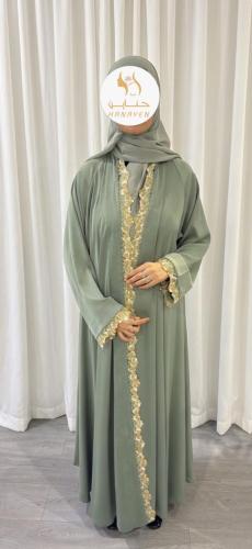عباية كريب سرميك