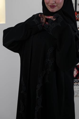 عباية كريب سرميك
