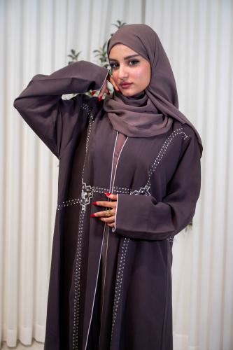 عباية كريب مغسول تطريز