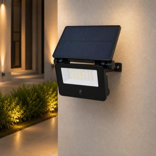 كشاف جداري شمسي LED بحساس حركة PIR – قدرة 10 واط،...