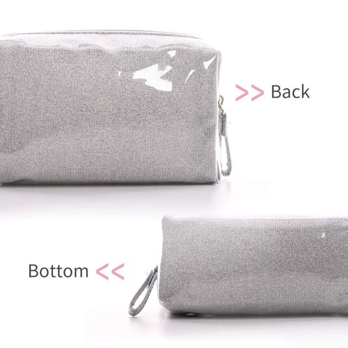 حقيبة مكياج ( رمادي ) المقاس: 17x7x11 سم