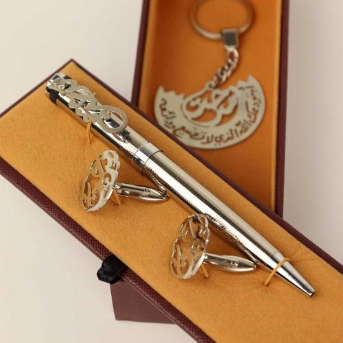 طقم ميدالية وكبك وقلم