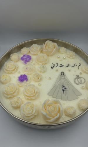 حسب الطلب شمعة صحن بحجم 30 سم