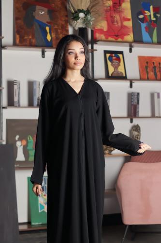 Abaya Zoom with front tie and cuff sleeves + headscarf