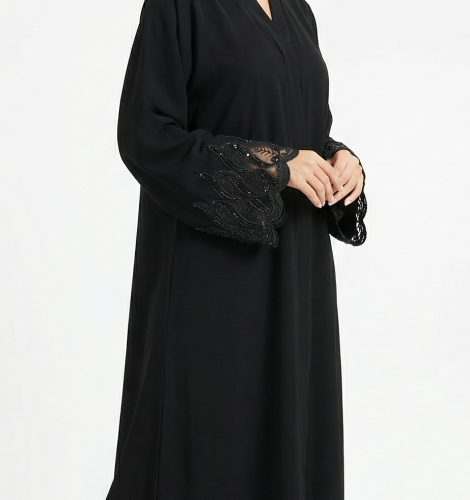 Cape abaya fabric internet sleeves work beads
