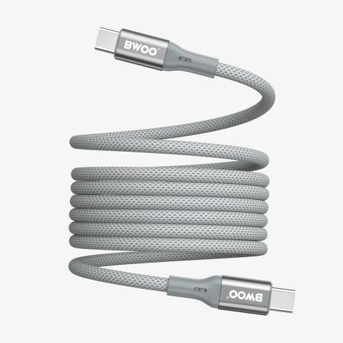 Magnetic USB-C to USB-C charger cable for fast charging 65 watts