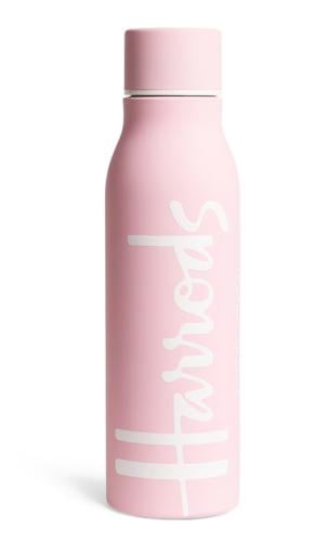 Harrods pink water bottle