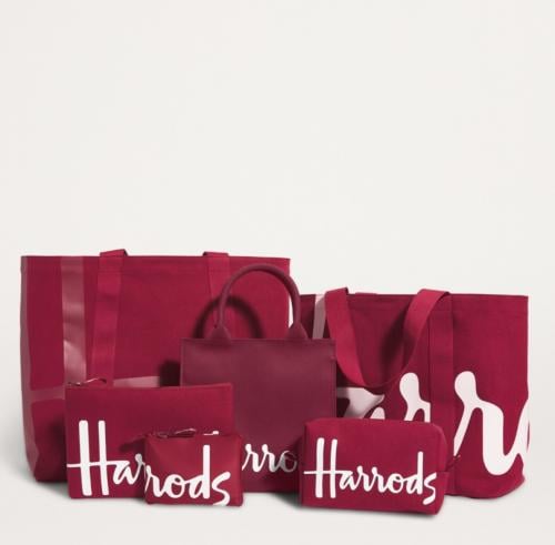 Harrods Burgundy bags