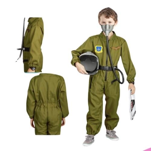 زي تنكري للأطفال ( طيار حربي )