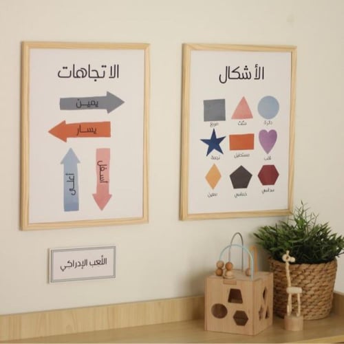 لوحات جدارية تعليمية لغرف الأطفال 6 قطع