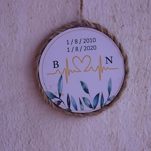 تعليقة سيارة خشبية بطباعة على الوجهين