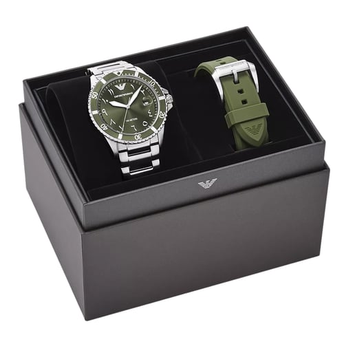 ساعة إمبوريو أرماني إكسبلور رجالية مع سوار إضافي -...