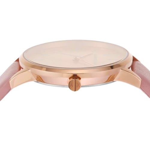 ساعة أرماني إكسشينج لولا كوارتز نسائية مع سوار إضا...