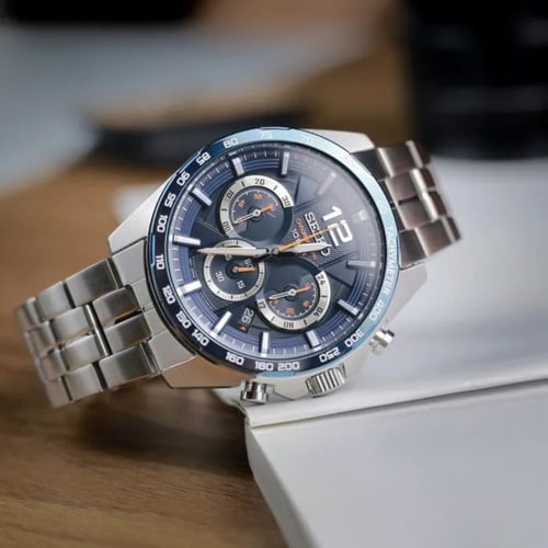 ساعة سيكو اسينشال كوارتز رجالية - SSB345