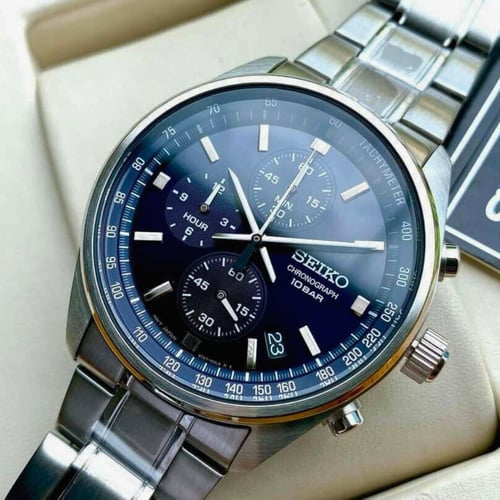 ساعة سيكو كرونوغراف كوارتز رجالية - SSB377