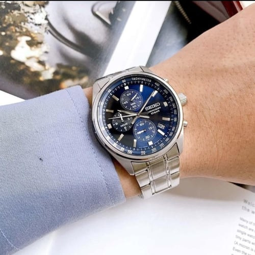 ساعة سيكو كرونوغراف كوارتز رجالية - SSB377