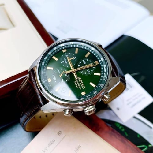 ساعة سيكو كرونوغراف كوارتز رجالية - SSB385