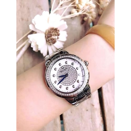 ساعة بولوفا روزديل مرصعة بالألماس كوارتز نسائية -...