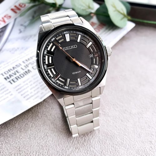 ساعة سيكو كريستال كوارتز رجالية - SUR507P1