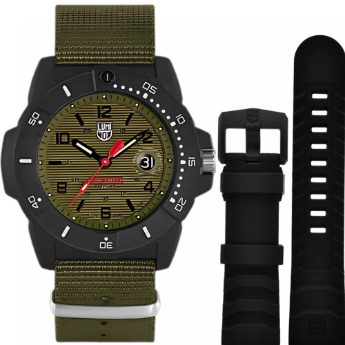 ساعة لوميناكس ختم البحرية كوارتز الرجالية (مع سوار...