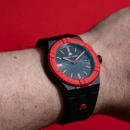 ساعة موريس لاكروا إيكون تايد كوارتز رجالية مع سوار...