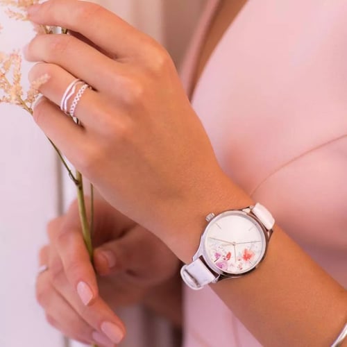 ساعة تايمكس كريستال بلوم كوارتز نسائية - TW2R66800