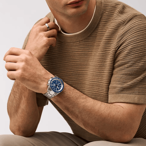 ساعة فوسيل أوتوكروس مالتي فانكشن كوارتز رجالية - B...