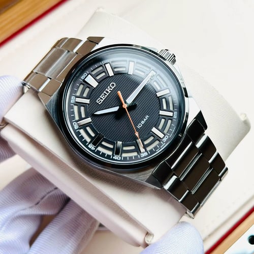 ساعة سيكو كريستال كوارتز رجالية - SUR507P1