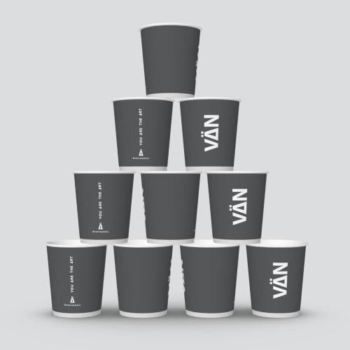 اكواب ورقية VÄN رمادي 9 اونص