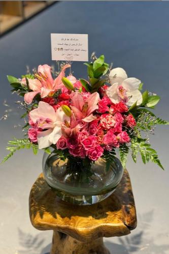 فازة ورد مكس مكونه من بيبي روز لليوم وسمبديوم