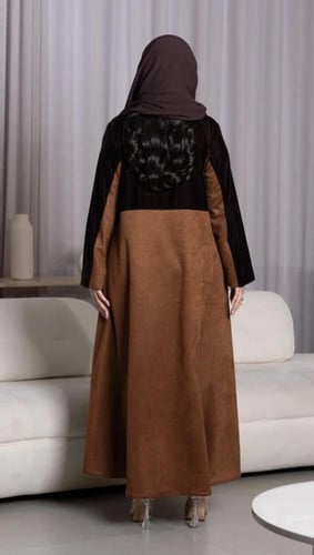 عباية شتوية فخمة مخمل وشامواه.لوس