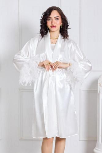 روب عروس ريش كم