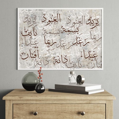 لوحة العائلة - لوحة اسماء العائله - مطبوعة حسب الط...