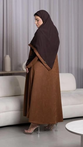 عباية شتوية فخمة مخمل وشامواه.لوس