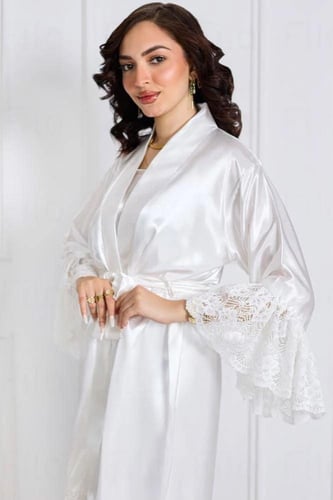 روب عروس كسرات دانتيل