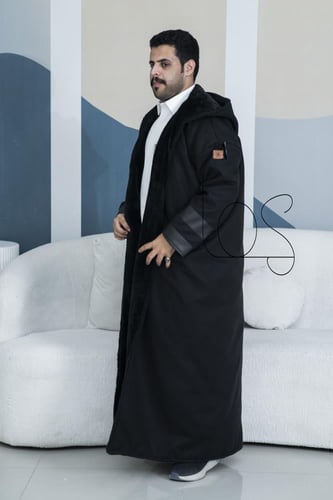 فروه رجالي اسود جوخ