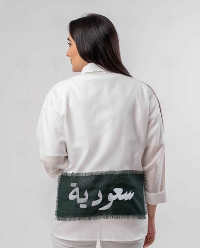 قميص كتان كم طويل- سعوديه