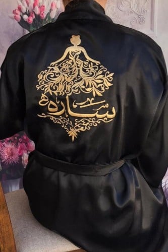 روب عروس اسود كلاسيك