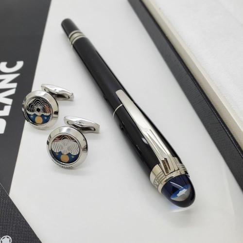 طقم مونت بلانك قلم مع كبك