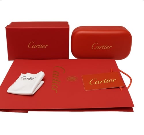 نظارة كارتييه شفافة بإطار ذهبي فاخر