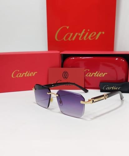 نظارة كارتييه رجالية بدون إطار – تصميم كلاسيكي فاخ...