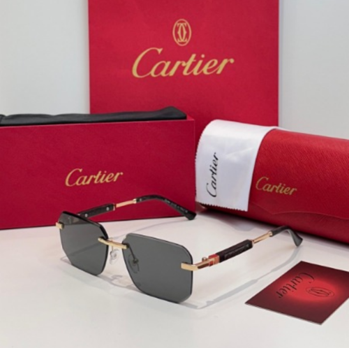 نظارة كارتييه رجالية بدون إطار – تصميم كلاسيكي فاخ...