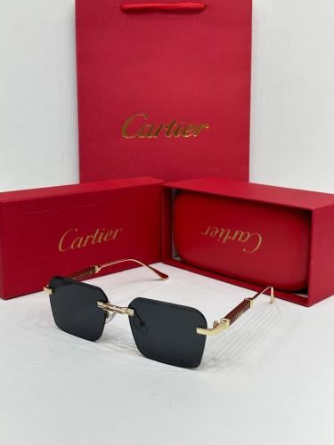 نظارة كارتييه رجالية بدون إطار – تصميم كلاسيكي فاخ...