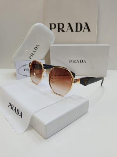 نظارات برادا الشمسية النسائية – إطار معدني ذهبي بع...