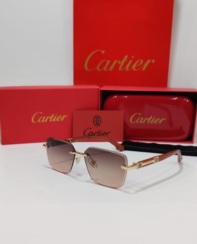 نظارة كارتييه رجالية بدون إطار – تصميم كلاسيكي فاخ...