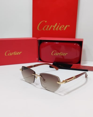 نظارة كارتييه رجالية بدون إطار – تصميم كلاسيكي فاخ...
