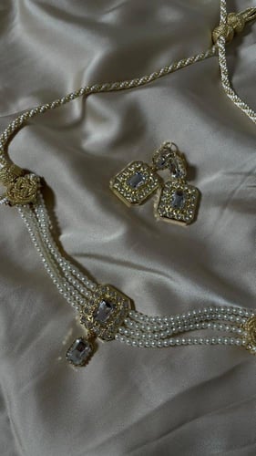 مجوهرات مغربية طوق مع حلق طقم