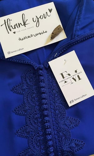 جلابة مغربية نيلي