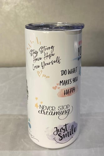 كوب حافظ للحرارة والبرودة -عبارات ايجابية انجليزية